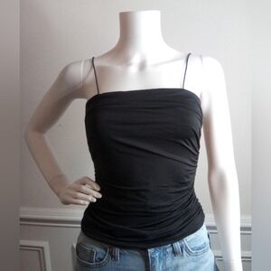 Black Ruched Women's Top